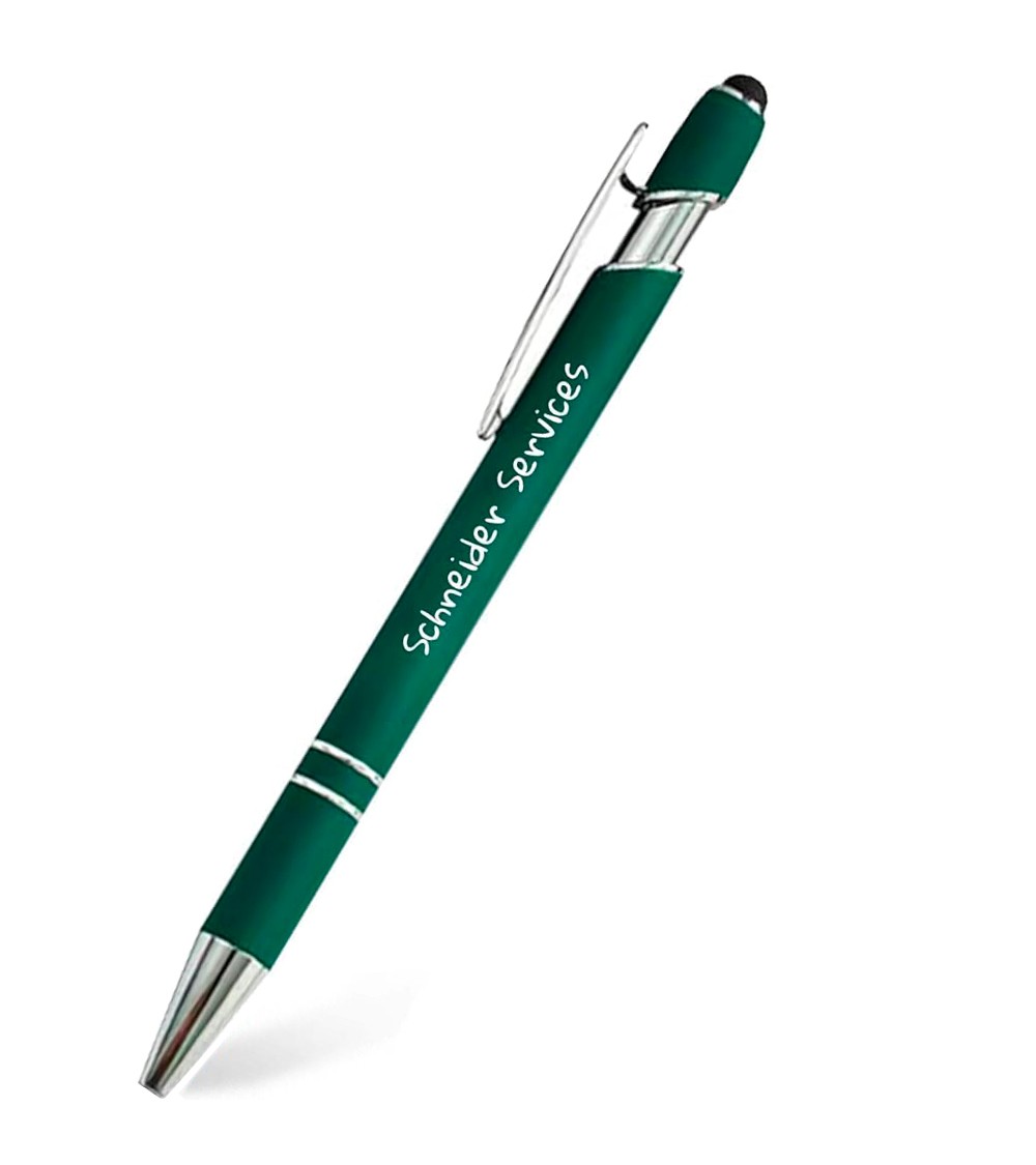 stylos personnalisés soft touch vert