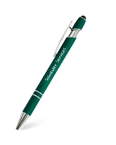 stylos personnalisés soft touch vert