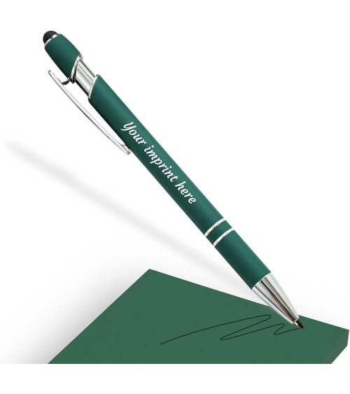 stylos personnalisés soft touch vert