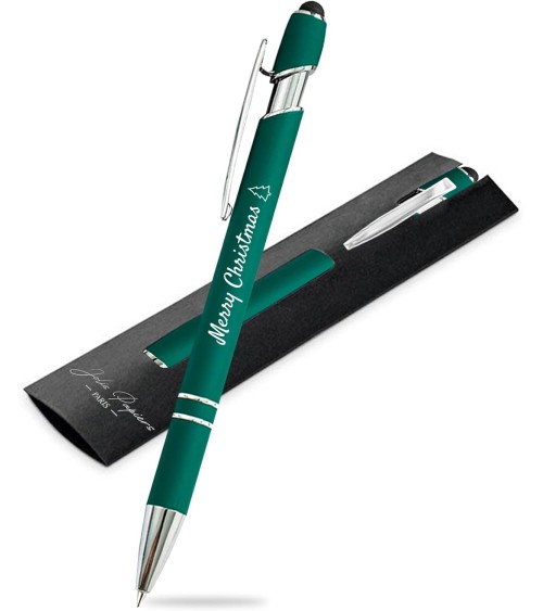 stylos personnalisés soft touch vert
