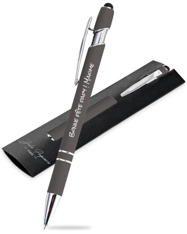 Stylos Personnalisés SOFT TOUCH - CHROME