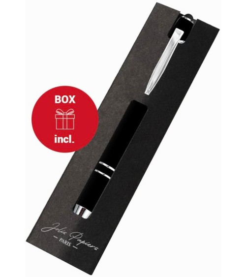 stylos personnalisés soft touch noirs
