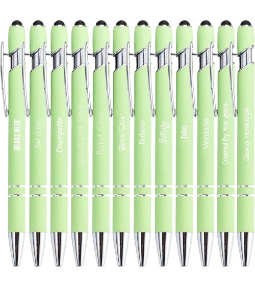 stylos personnalisés soft touch summer green vert