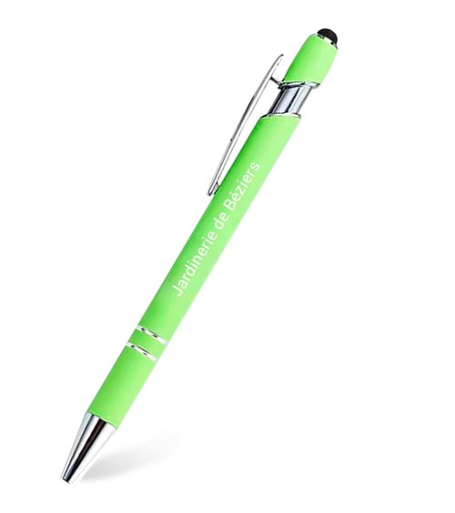 stylos personnalisés soft touch summer green vert