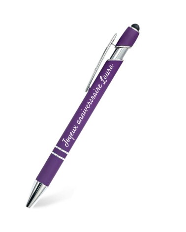 stylos personnalisés soft touch violet