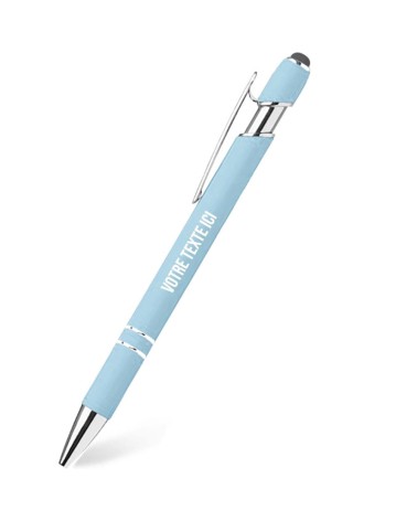 stylos personnalisés collection Pastel bleu alpin