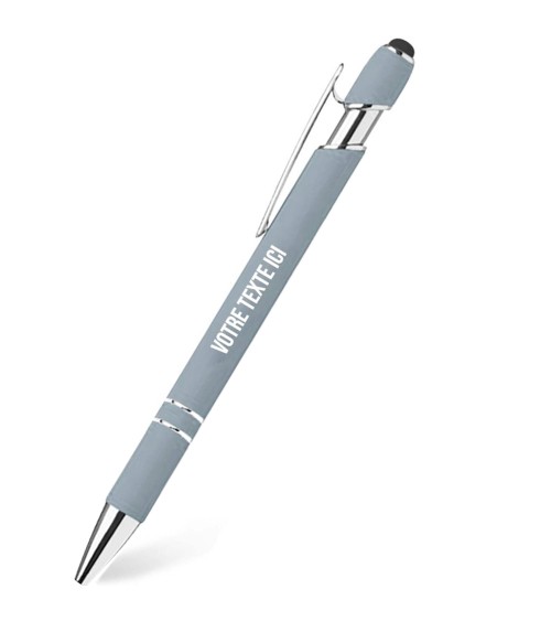 stylos personnalisés pastel gris galet