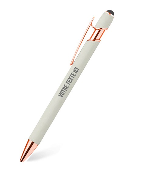 stylos personnalisés pastel craie rose gold