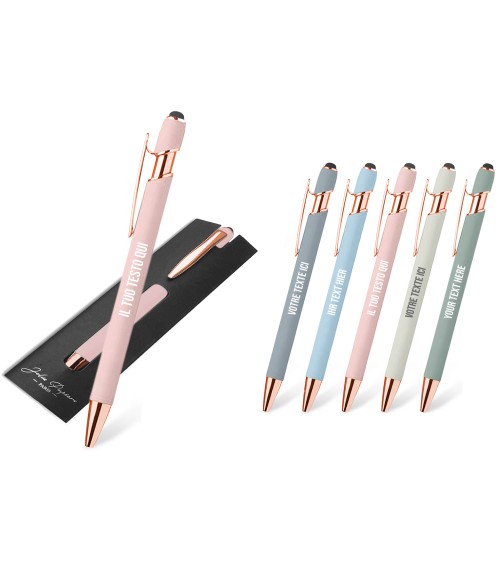 stylos personnalisés rose pastel rose gold
