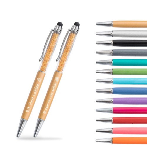Duo de stylos personnalisés Cristaux