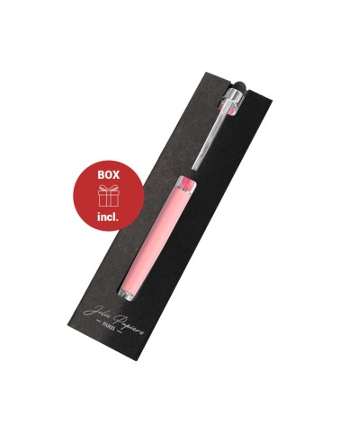 Lot de 2 stylos personnalisés avec Cristaux – Finition Chrome avec stylet