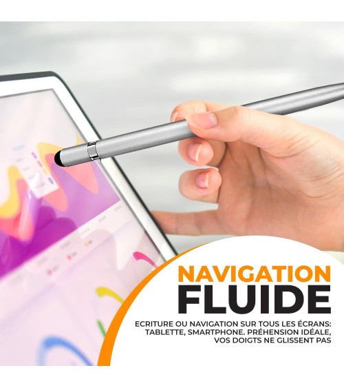 Lot de 10 stylos personnalisés Design avec stylet – Finition sobre et intemporelle