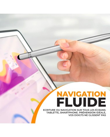 Lot de 10 stylos personnalisés Design avec stylet – Finition sobre et intemporelle