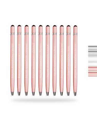 Lot de 10 stylos personnalisés Design avec stylet – Finition sobre et intemporelle
