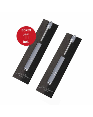 Lot de 2 stylos personnalisés Pastel Soft Touch 2 en 1 – Gravure laser