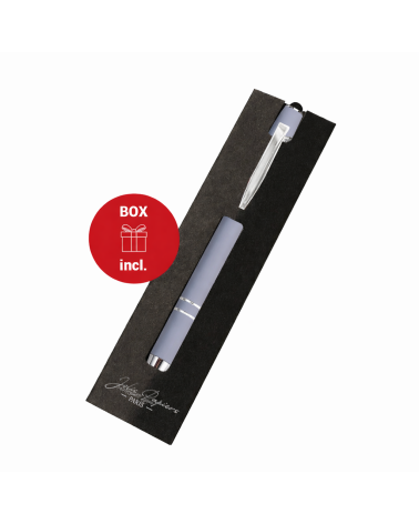 Stylo personnalisé Pastel Soft Touch 2 en 1 avec stylet – Gravure laser