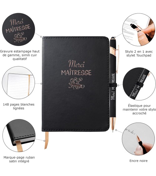 Carnet A6 personnalisé – Message Remerciement