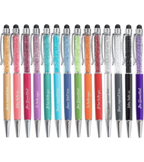 Lot de Stylos personnalisés avec Cristaux – Cadeaux invités - Témoins