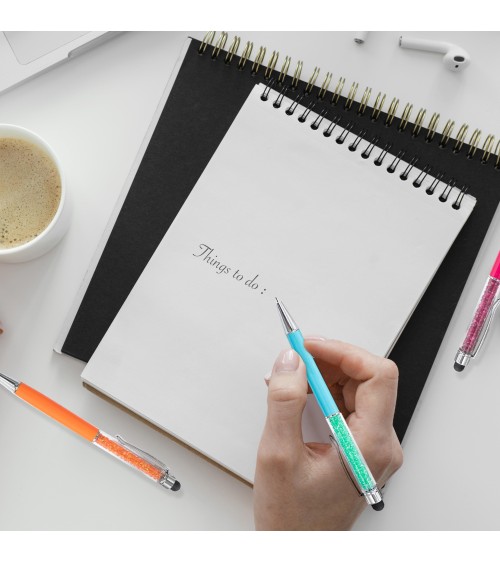 Lot de Stylos personnalisés avec Cristaux – Cadeaux invités - Témoins