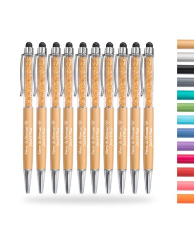 Lot de Stylos personnalisés avec Cristaux – Cadeaux invités - Témoins