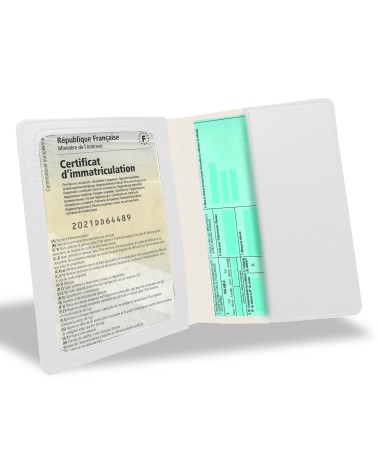 Etui Carte Grise femme Blanc LADY DRIVER