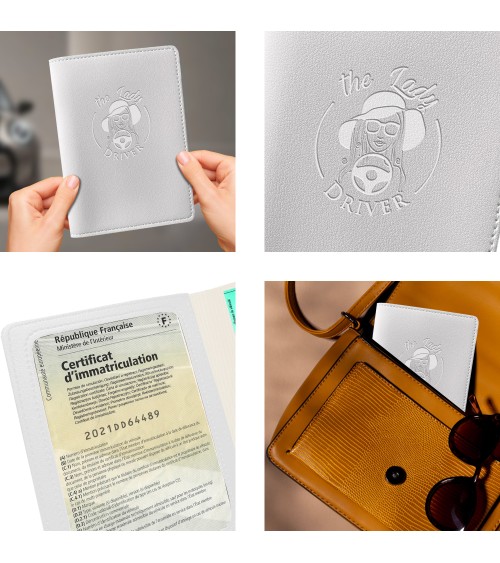 etui-carte-grise femme-blanc-lady-driver