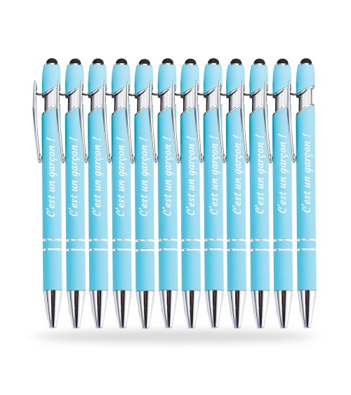 Stylos Personnalisés Soft Touch "C'est un garçon"
