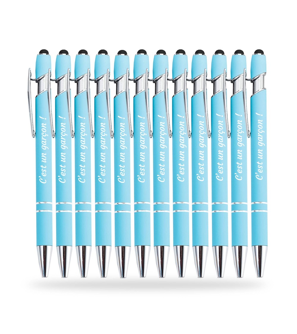 Stylos Personnalisés Soft Touch "C'est un garçon"