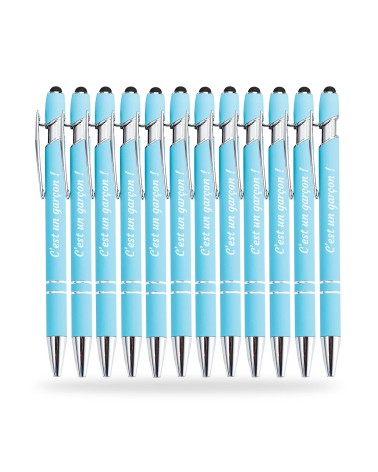 Stylos Personnalisés Soft Touch "C'est un garçon"