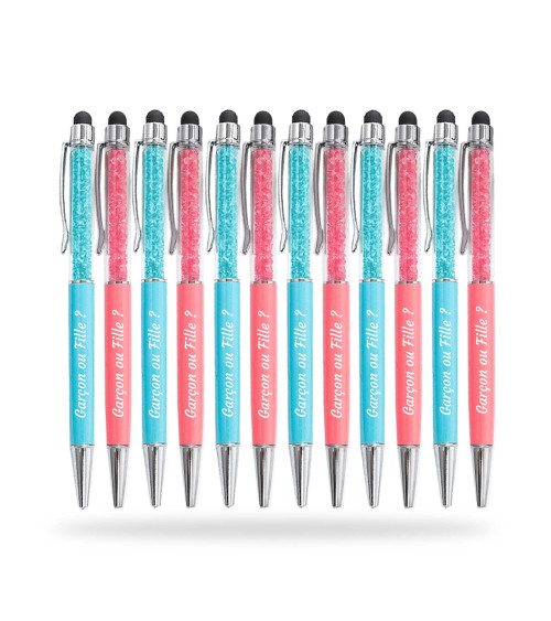 Stylos Personnalisés "Garçon ou Fille ?" lot de 12
