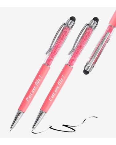 Stylos Personnalisés "C'est une fille !" lot de 12