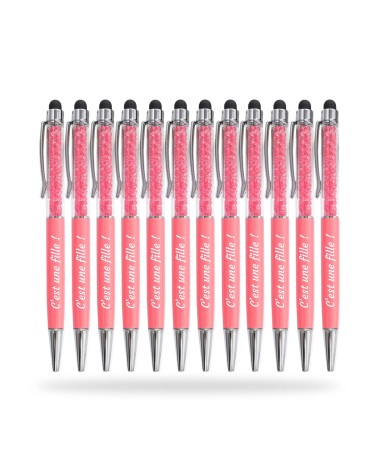Stylos Personnalisés "C'est une fille !" lot de 12