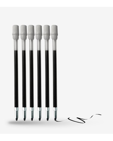 Recharges d’encre pour stylo Design lot de 6 – Noires