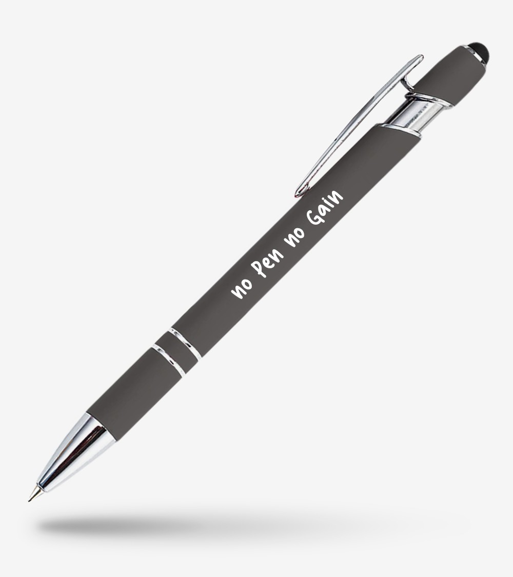 Stylo "no Pen no Gain" Taupe avec stylet