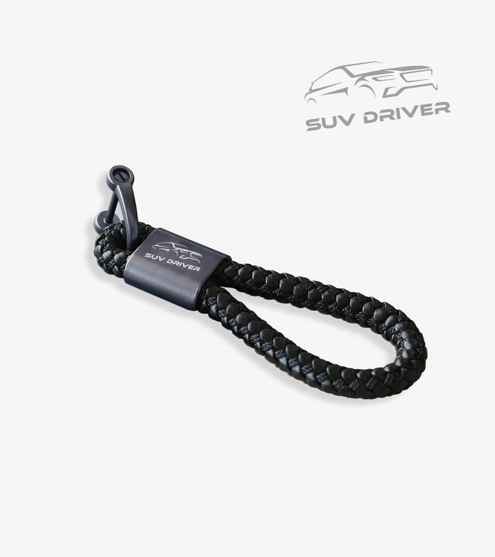Porte clé Tressé Simili Cuir SUV DRIVER Auto / Moto Classique