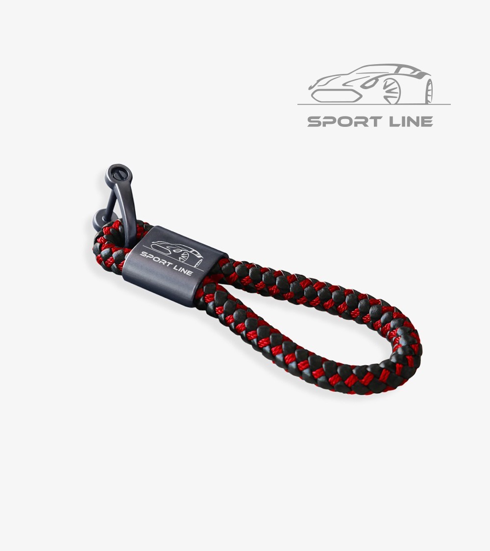 Porte clé Tressé Simili Cuir SPORT LINE Auto / Moto Sport