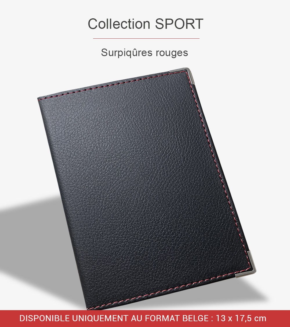 Porte carte grise Simili Cuir vierge Collection SPORT